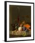 Still Life of Fruit on a Ledge with a Roemer and a Wine Glass-Jacob Van Walscapelle-Framed Premium Giclee Print