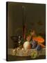 Still Life of Fruit on a Ledge with a Roemer and a Wine Glass-Jacob Van Walscapelle-Stretched Canvas