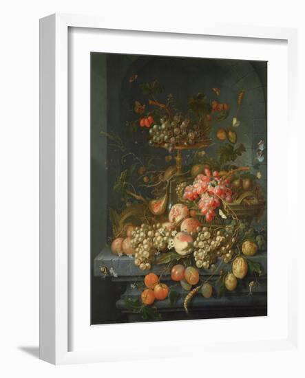 Still Life of Fruit on a Ledge-Coenraet Roepel-Framed Giclee Print