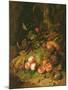 Still Life of Fruit with a Bird's Nest and Insects, 1710-Rachel Ruysch-Mounted Giclee Print