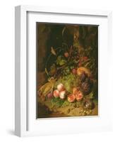 Still Life of Fruit with a Bird's Nest and Insects, 1710-Rachel Ruysch-Framed Giclee Print