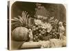 Still Life of Fruit with Mirror and Figurines, 1860-Roger Fenton-Stretched Canvas