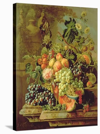 Still Life of Fruit-Johannes Hendrick Fredriks-Stretched Canvas