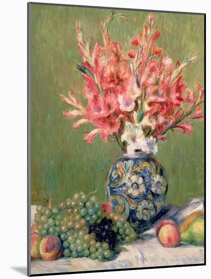 Still Life of Fruits and Flowers, 1889-Pierre-Auguste Renoir-Mounted Giclee Print