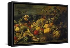 Still Life of Fruits and Vegetables, 1620s-Frans Snyders-Framed Stretched Canvas