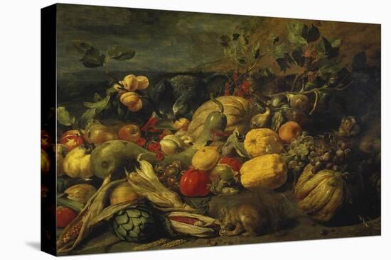 Still Life of Fruits and Vegetables, 1620s-Frans Snyders-Stretched Canvas