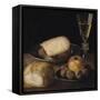 Still Life of Fruits, Cheese and Bread-Sebastian Stoskopff-Framed Stretched Canvas