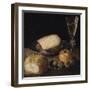 Still Life of Fruits, Cheese and Bread-Sebastian Stoskopff-Framed Giclee Print