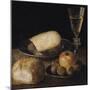 Still Life of Fruits, Cheese and Bread-Sebastian Stoskopff-Mounted Giclee Print