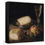 Still Life of Fruits, Cheese and Bread-Sebastian Stoskopff-Framed Stretched Canvas