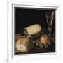 Still Life of Fruits, Cheese and Bread-Sebastian Stoskopff-Framed Giclee Print