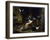 Still Life of Game including a Hare, Black Grouse and Partridge, a Spaniel Looking on with a Pigeon-Jan Weenix-Framed Giclee Print