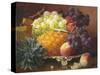 Still Life of Grapes and Pineapples-Eloise Harriet Stannard-Stretched Canvas