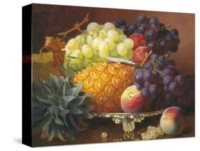 Still Life of Grapes and Pineapples-Eloise Harriet Stannard-Stretched Canvas