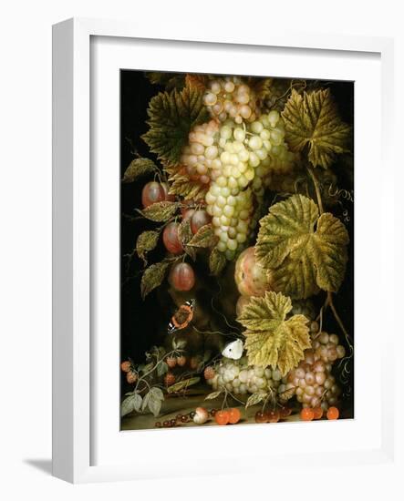 Still Life of Grapes and Vines, 1666-Ottmar the Elder Elliger-Framed Giclee Print