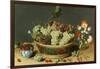 Still Life of Grapes in a Basket-Isaac Soreau-Framed Giclee Print