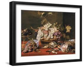 Still Life of Grapes in a Basket-Frans Snyders Or Snijders-Framed Giclee Print