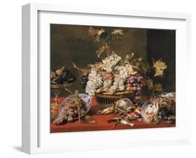 Still Life of Grapes in a Basket-Frans Snyders Or Snijders-Framed Giclee Print