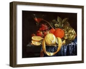 Still Life of Grapes, Oranges and a Peeled Lemon-Jan Pauwel Gillemans I-Framed Giclee Print