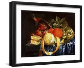 Still Life of Grapes, Oranges and a Peeled Lemon-Jan Pauwel Gillemans I-Framed Giclee Print