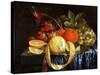 Still Life of Grapes, Oranges and a Peeled Lemon-Jan Pauwel Gillemans I-Stretched Canvas