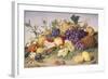 Still Life of Grapes, Pineapple, Figs and Pomegranates-Adolf Senff-Framed Giclee Print