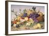 Still Life of Grapes, Pineapple, Figs and Pomegranates-Adolf Senff-Framed Giclee Print