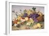 Still Life of Grapes, Pineapple, Figs and Pomegranates-Adolf Senff-Framed Giclee Print