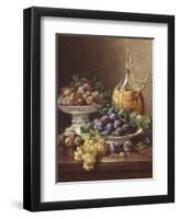 Still Life of Grapes, Plums and Wine-Eugene Claude-Framed Giclee Print