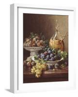 Still Life of Grapes, Plums and Wine-Eugene Claude-Framed Giclee Print