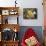 Still Life of Hollyhocks and Nasturtium-Antoine Berjon-Stretched Canvas displayed on a wall