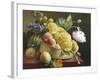 Still Life of Hollyhocks and Nasturtium-Antoine Berjon-Framed Giclee Print