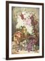 Still Life of Hollyhocks, Peaches and Plums-Eugene Claude-Framed Giclee Print