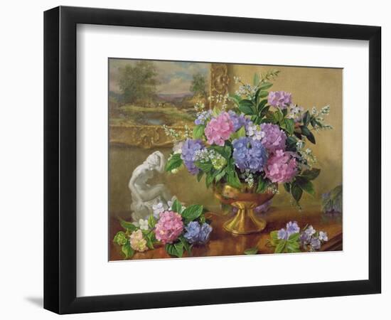 Still Life of Hydrangeas and Lilacs-Albert Williams-Framed Giclee Print