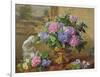 Still Life of Hydrangeas and Lilacs-Albert Williams-Framed Giclee Print