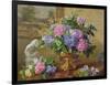 Still Life of Hydrangeas and Lilacs-Albert Williams-Framed Giclee Print