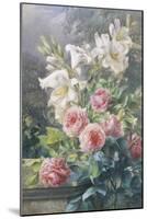 Still Life of Lilies and Roses-Mary Margetts-Mounted Giclee Print