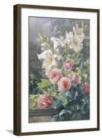 Still Life of Lilies and Roses-Mary Margetts-Framed Giclee Print