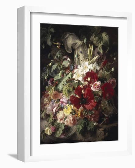 Still Life of Lilies, Poppies and Roses-Theud Gronland-Framed Giclee Print