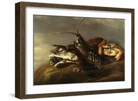 Still-Life of Lobster, Crabs, Mussels and Fish-Elias Vonck-Framed Giclee Print