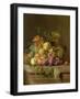 Still Life of Melons, Grapes and Peaches on a Ledge-Jakob Bogdani Or Bogdany-Framed Giclee Print