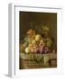 Still Life of Melons, Grapes and Peaches on a Ledge-Jakob Bogdani Or Bogdany-Framed Giclee Print