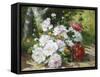 Still Life of Mixed Summer Flowers-Eugene Henri Cauchois-Framed Stretched Canvas