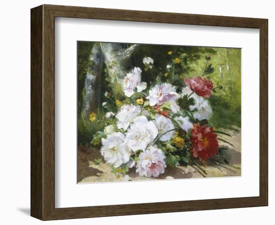 Still Life of Mixed Summer Flowers-Eugene Henri Cauchois-Framed Giclee Print