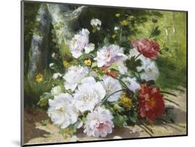 Still Life of Mixed Summer Flowers-Eugene Henri Cauchois-Mounted Giclee Print