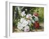 Still Life of Mixed Summer Flowers-Eugene Henri Cauchois-Framed Giclee Print