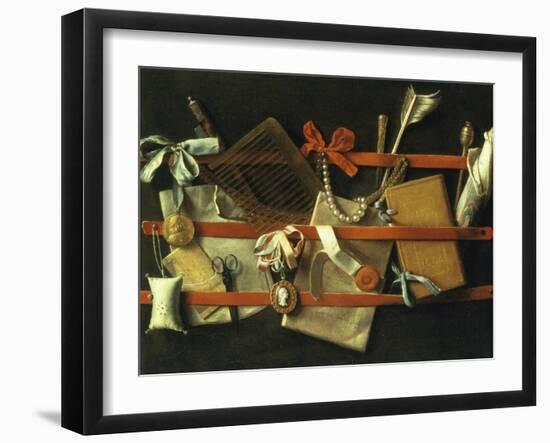 Still Life of Noteboard, c.1664-Samuel Van Hoogstraeten-Framed Giclee Print