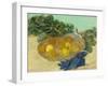 Still Life of Oranges and Lemons with Blue Gloves, 1889-Vincent van Gogh-Framed Giclee Print