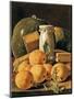 Still Life of Oranges, Watermelon, a Pot and Boxes of Cake-Luis Egidio Melendez-Mounted Giclee Print