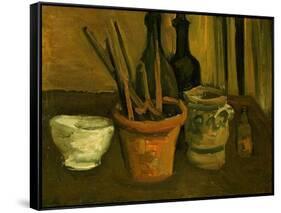Still Life of Paintbrushes in a Flowerpot, 1884-85-Vincent van Gogh-Framed Stretched Canvas